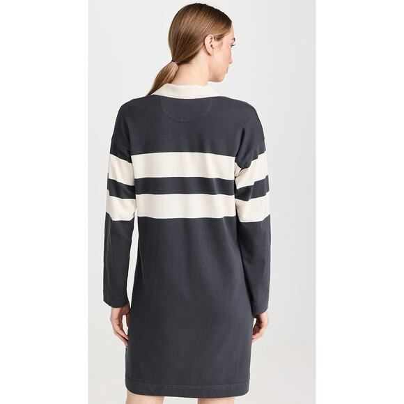 Faherty rugby jersey Polo style cotton dress long sleeve size Medium EUC - Picture 3 of 7